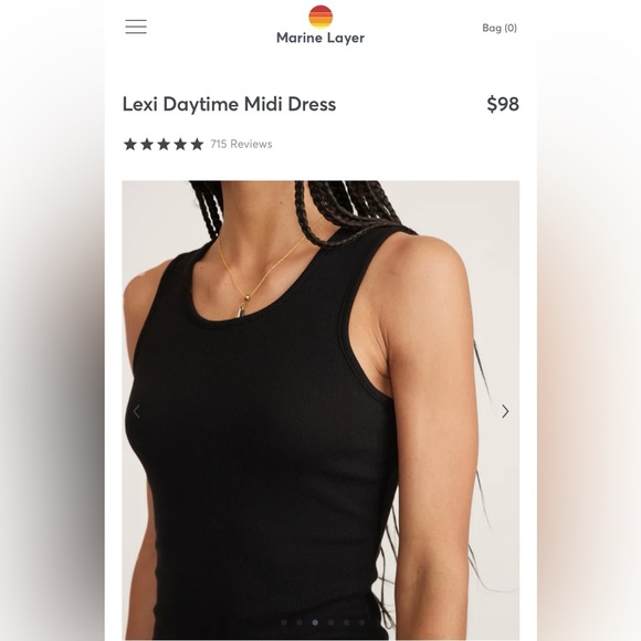 Marine Layer Lexi Dress - EUC - Black Size M - Picture 2 of 5